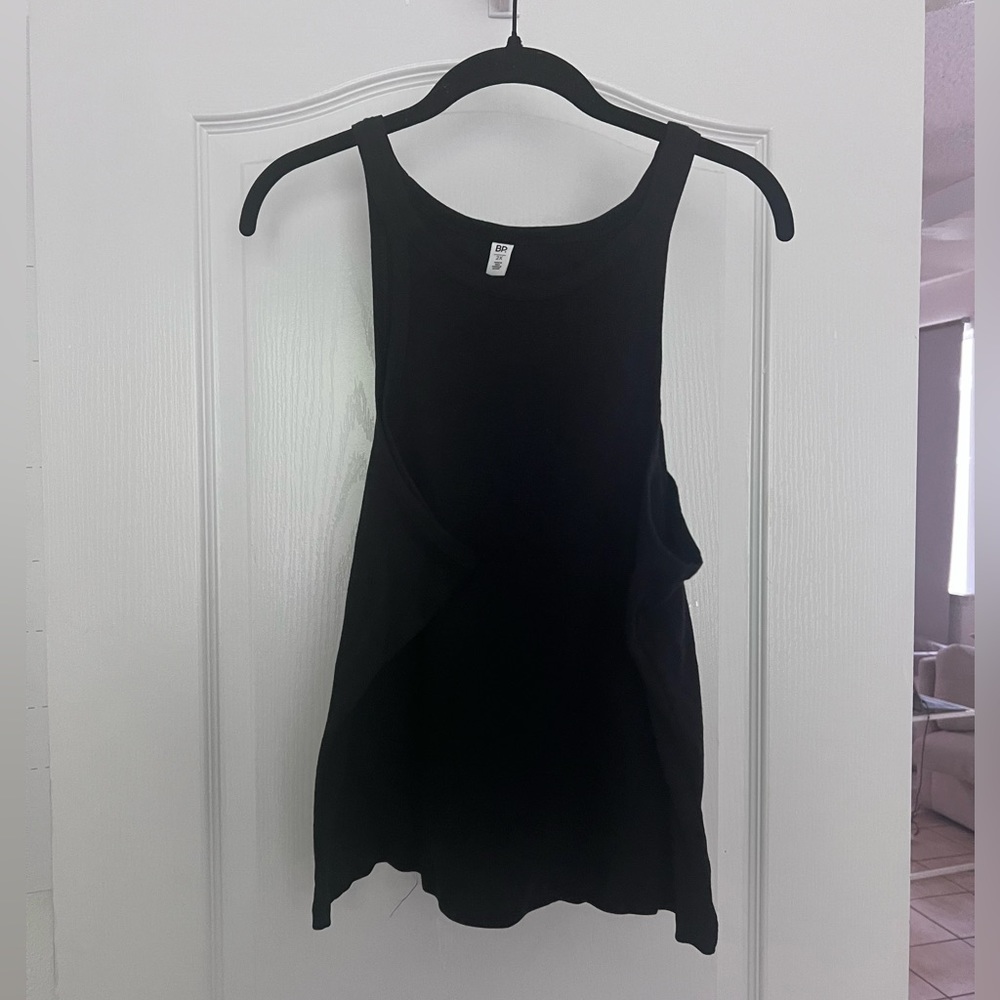 BP Black Ribbed Tank SZ 2X
